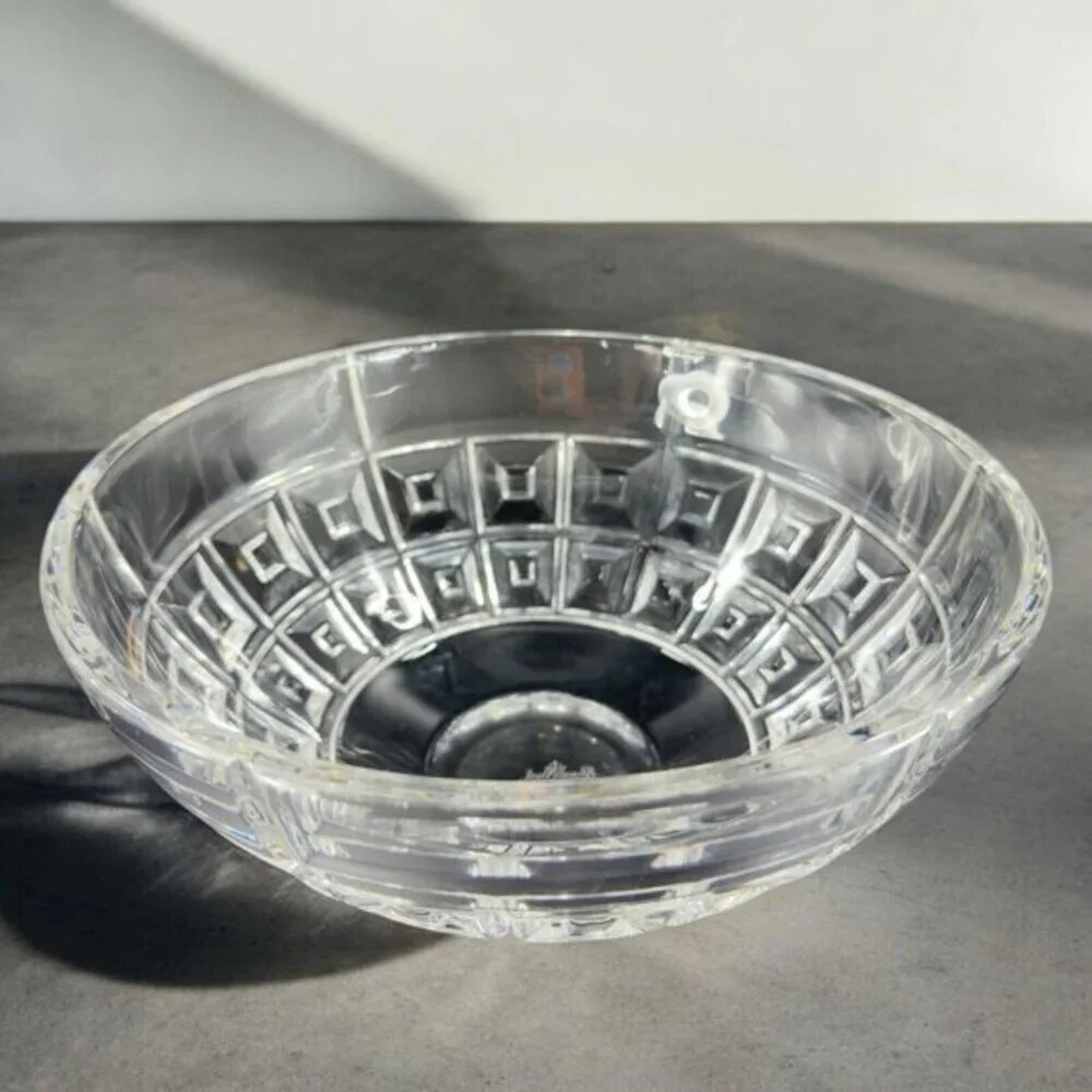 Rosenthal Clear Crystal Glass Domus‎ Pattern Large Round Heavy Made In Germany